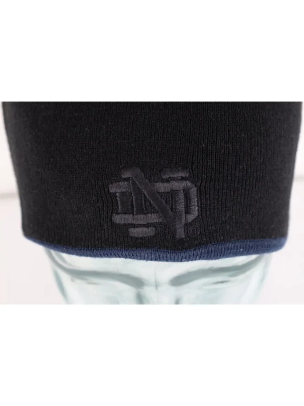 Vintage Y2K Adidas Jumbo Print Reversible Notre Dame University Knit Beanie Hat